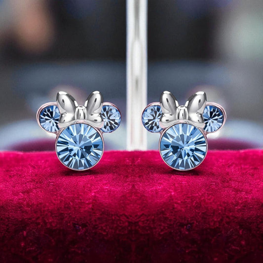 Pendientes Minnie Mouse Disney Plata Diciembre - Bisutería Oficial Bañada Plata
