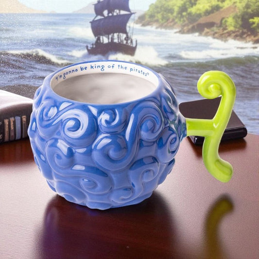 Taza 3D Fruta del Diablo One Piece 500ml - Gomu Gomu Netflix Dolomita Relieve