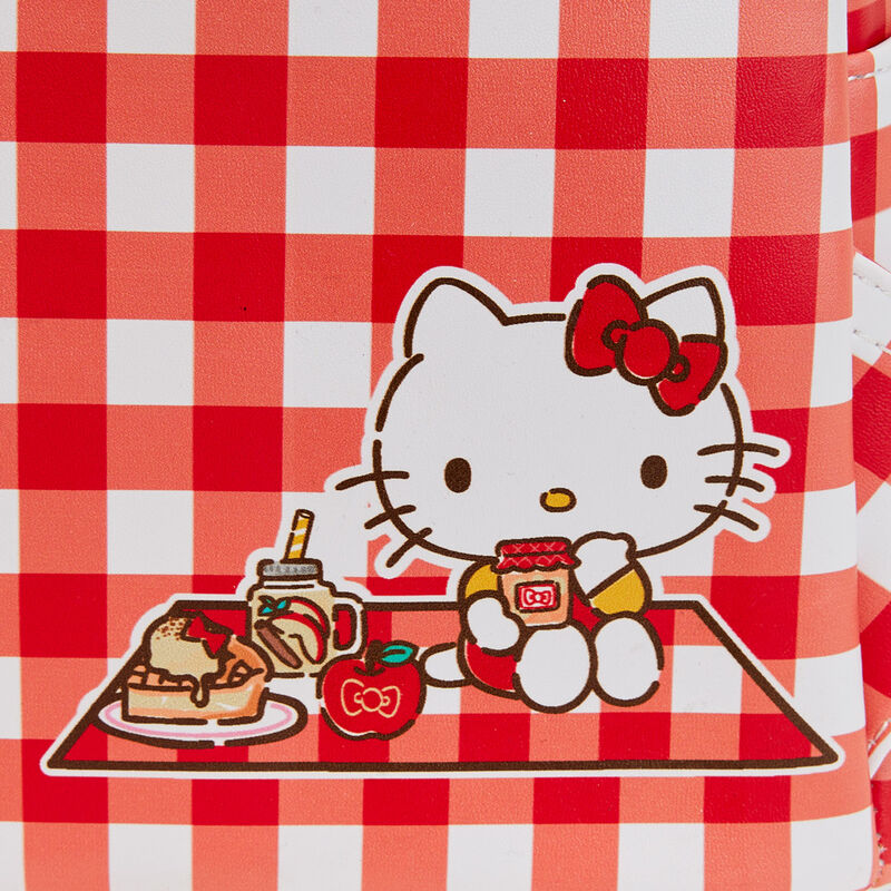 Mochila Mini Hello Kitty Sanrio X Loungefly – Gingham Roja y Blanca 28 cm | Licencia Oficial