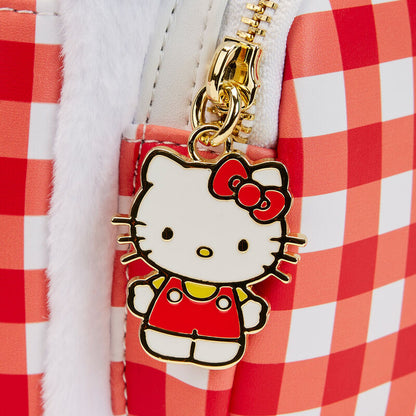 Mochila Mini Hello Kitty Sanrio X Loungefly – Gingham Roja y Blanca 28 cm | Licencia Oficial