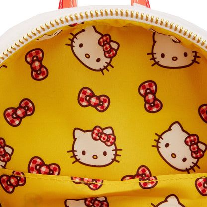 Mochila Mini Hello Kitty Sanrio X Loungefly – Gingham Roja y Blanca 28 cm | Licencia Oficial