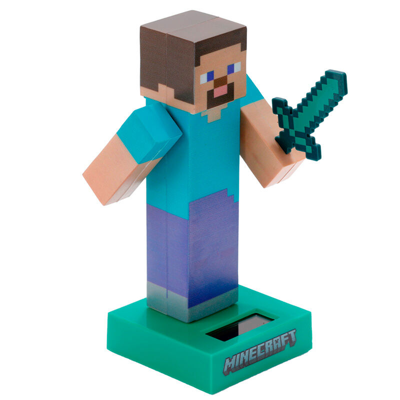 Muñeco Solar Steve Minecraft con Movimiento
