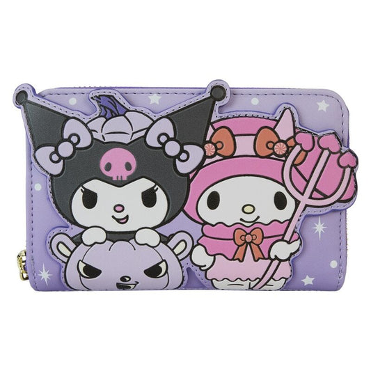 Cartera Pumpkin Kuromi Sanrio Loungefly. Merchandising tamaño 15x10cm