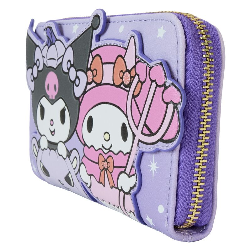 Cartera Pumpkin Kuromi Sanrio Loungefly. Merchandising tamaño 15x10cm