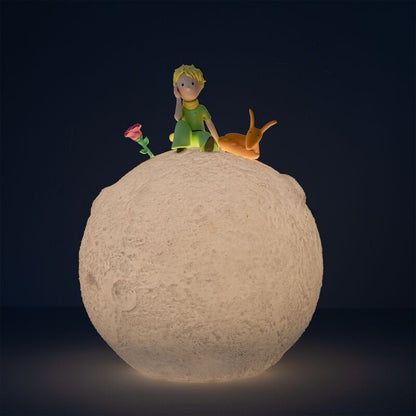 Lámpara 3D El Principito Luna – Luz LED Decorativa Oficial USB