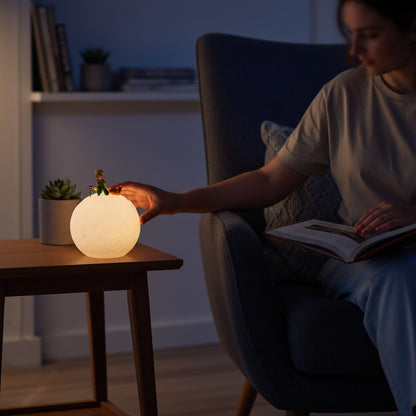 Lámpara 3D El Principito Luna – Luz LED Decorativa Oficial USB