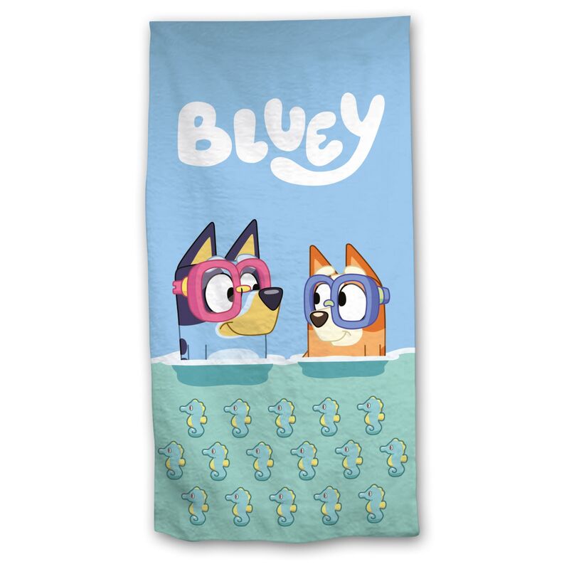 Toalla Bluey infantil microfibra 70x140 cm – Playa y piscina Bluey y Bingo