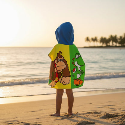 Poncho toalla Super Mario Bros microfibra 55x110 cm – Infantil playa