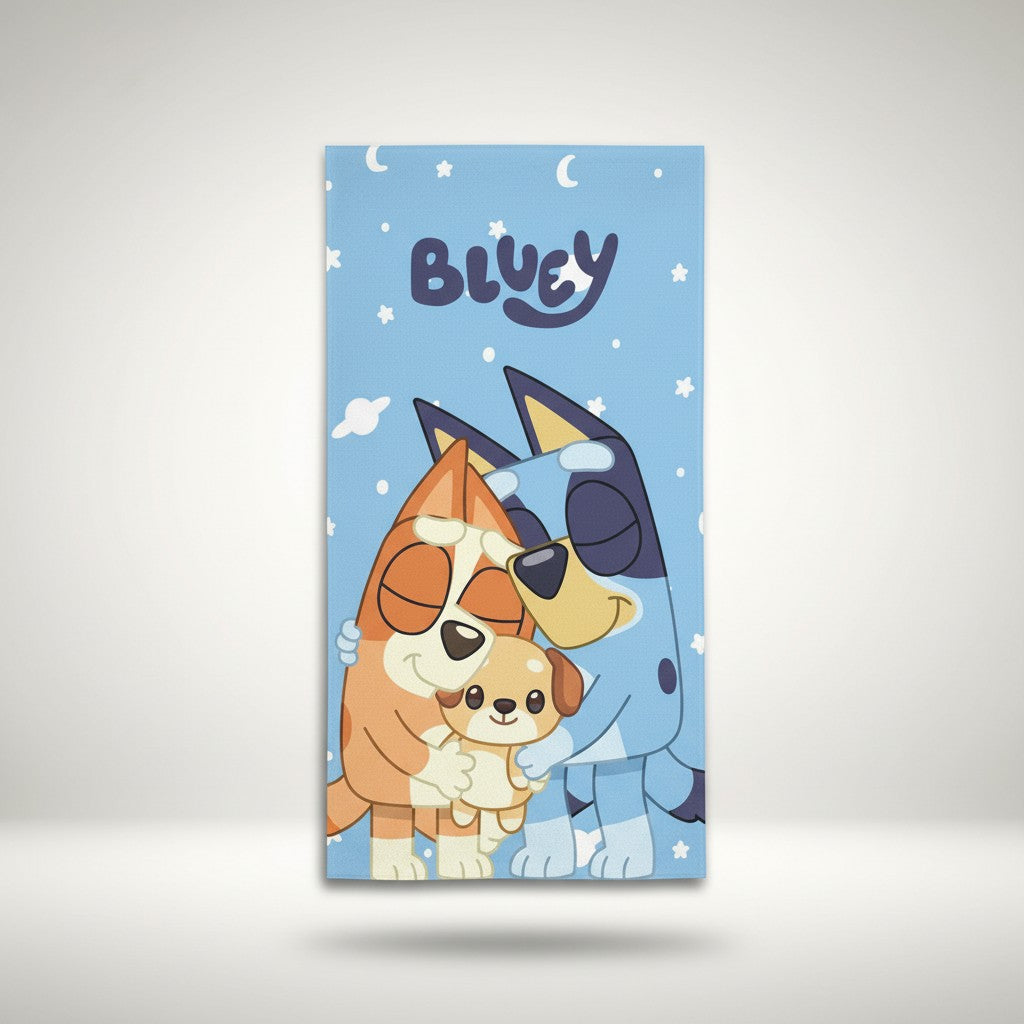 Toalla Bluey y Bingo Microfibra 70x140 cm | Playa y Piscina