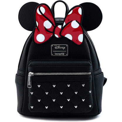 Mochila Minnie Disney Loungefly 26cm Piel Sintética Original - Bow Mujer Licencia Oficial