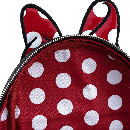 Mochila Minnie Disney Loungefly 26cm Piel Sintética Original - Bow Mujer Licencia Oficial