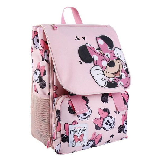 Sac à dos d'école extensible Disney Minnie Grand format pour enfant Dimensions : 28,5 x 15 x 41 cm Groupe Cerda. cadeau pour les filles