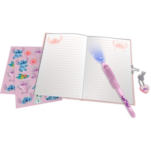 Diari Disney Stitch + Bolígraf Màgic CYP Brands 23x22cm - Set Escriptura Infantil