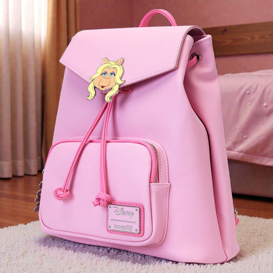 Mochila Mini Miss Piggy The Muppets Disney X Loungefly Rosa 28 cm | Licencia Oficial