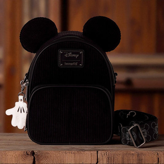 Bolso Mochila Disney Classic Mickey Convertible Pana Piel Vegana 16.8x20.6cm