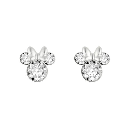 Set Pendientes Plato Minnie Disney - Bisutería Plata + Bandeja Oficial