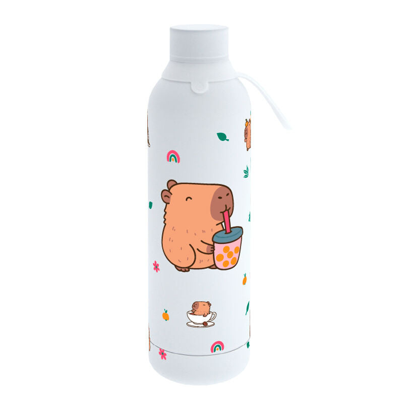 Botella Térmica Acero Inoxidable Capibara 710ml Doble Aislamiento 24h Frío 12h Caliente BPA Free