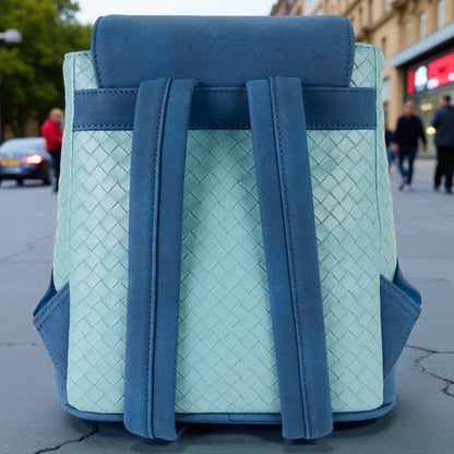 Loungefly Mini Mochila Stitch Azul Disney – Oficial 26cm con Bordado y Relieve