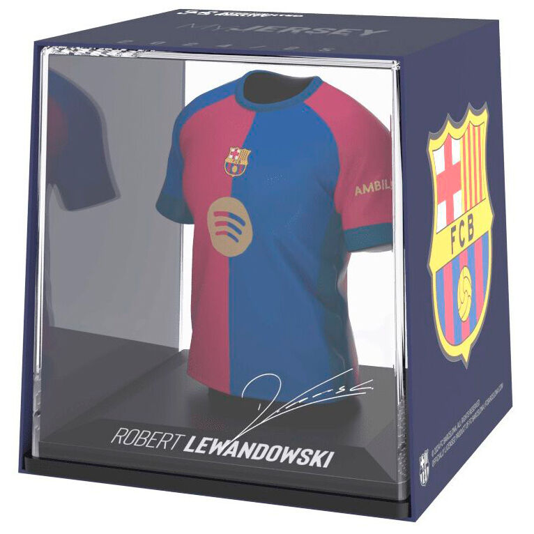 Figura Mini Camiseta Lewandowski FC Barcelona Firmada – Edición Coleccionista (9,5 cm)