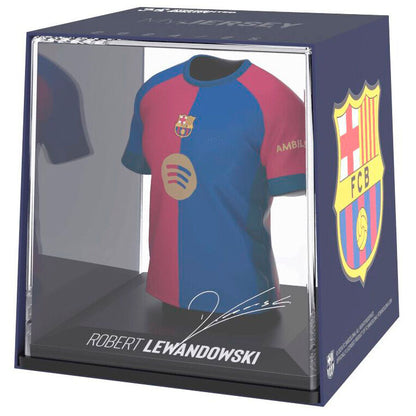 Figura Mini Camiseta Lewandowski FC Barcelona Firmada – Edición Coleccionista (9,5 cm)