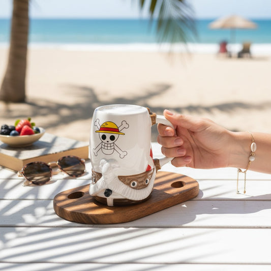 Jarra Going Merry One Piece 750ml – Taza 3D Oficial Pintada a Mano