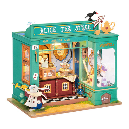 Maqueta Robotime Tienda de Té de Alicia – Casa Miniatura DIY 136 Piezas