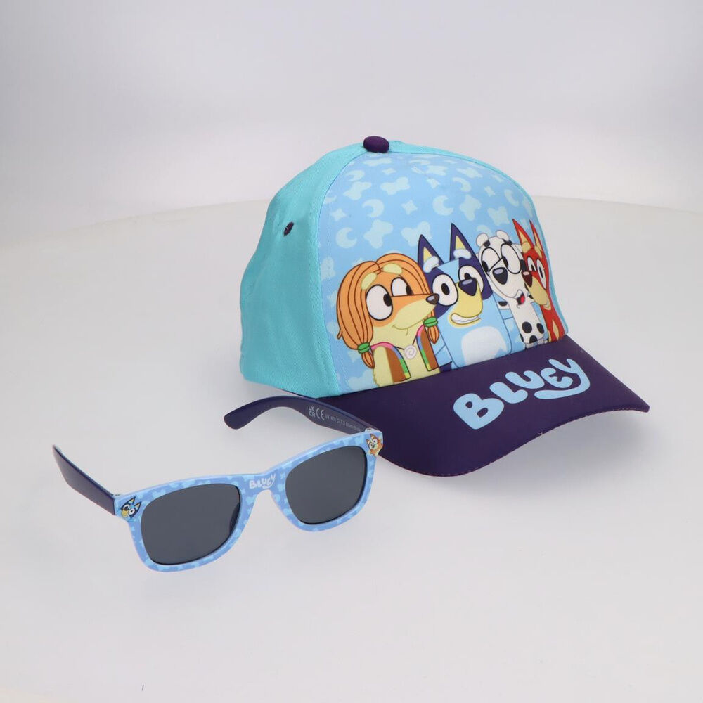 Set Bluey gorra + gafas de sol infantiles – Verano 53 cm