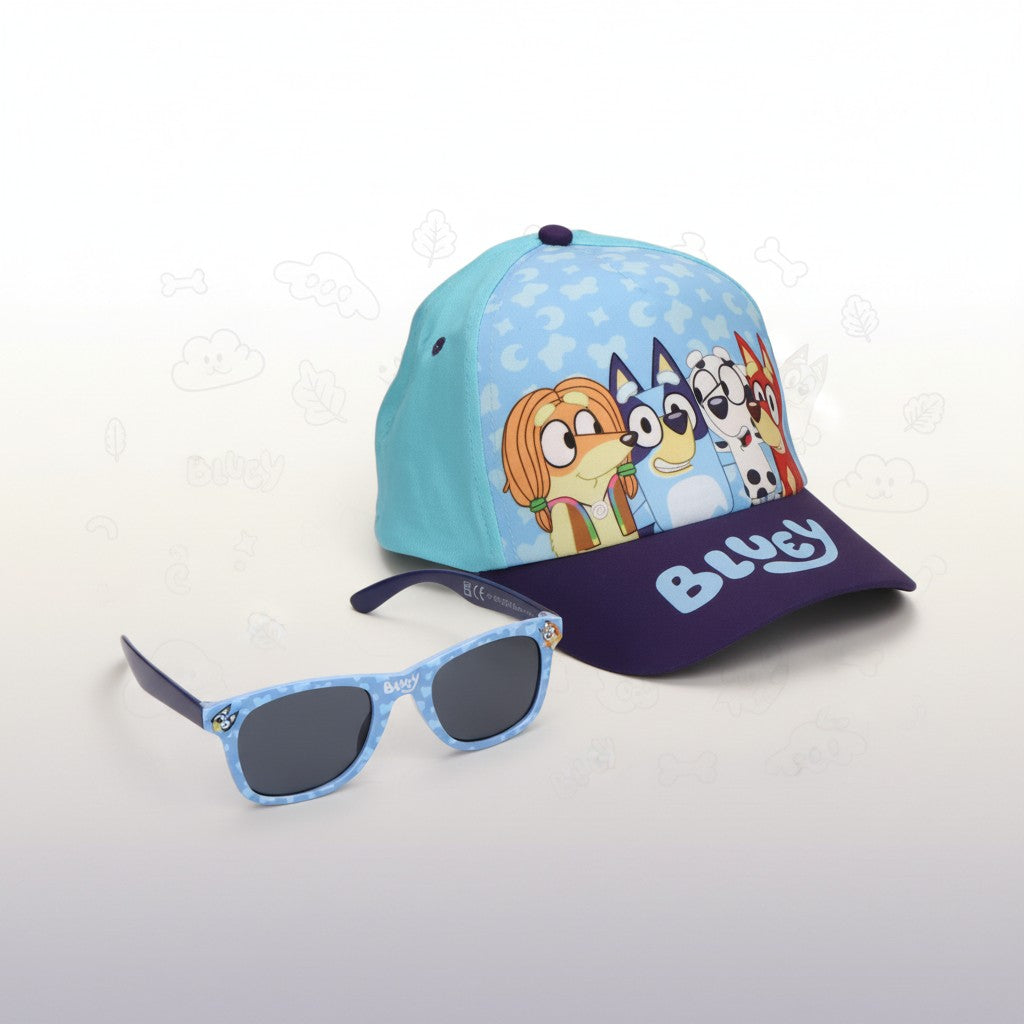 Set Bluey gorra + gafas de sol infantiles – Verano 53 cm