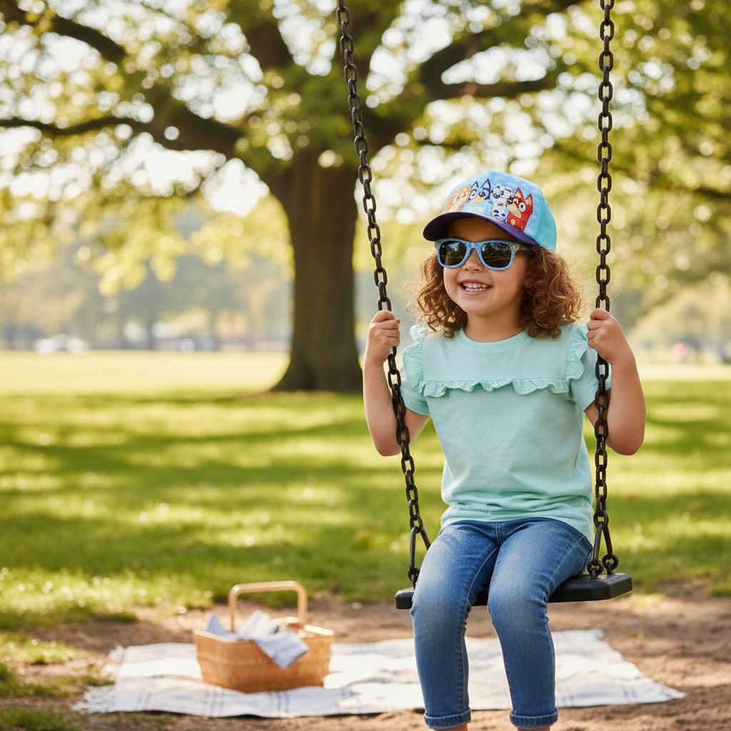 Set Bluey gorra + gafas de sol infantiles – Verano 53 cm