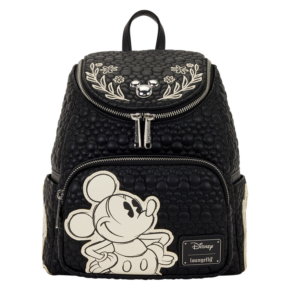 Mochila Mickey Disney Loungefly 26 cm – Mini Backpack Oficial con Detalles Bordados