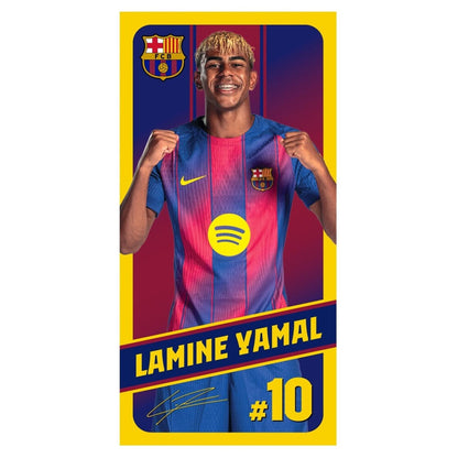 Toalla Lamine Yamal F.C. Barcelona #10 70x140 cm Microfibra Firmada