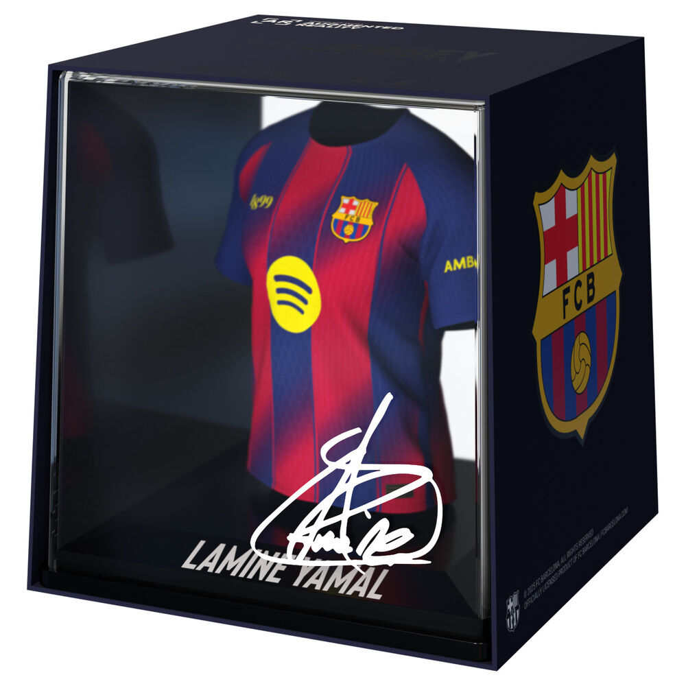 Mini Camiseta Lamine Yamal FC Barcelona 9.5 cm – Figura Oficial con Estuche, Edición Limitada