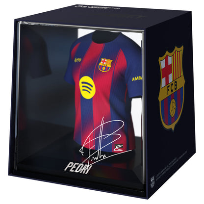 Mini Camiseta Pedri FC Barcelona 9.5 cm – Figura Coleccionable Oficial con Estuche, Edición Firmada