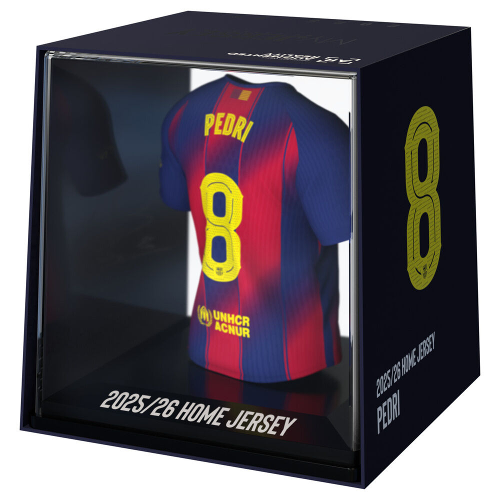 Mini Camiseta Pedri FC Barcelona 9.5 cm – Figura Coleccionable Oficial con Estuche, Edición Firmada