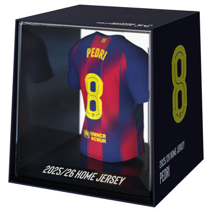 Mini Camiseta Pedri FC Barcelona 9.5 cm – Figura Coleccionable Oficial con Estuche, Edición Firmada