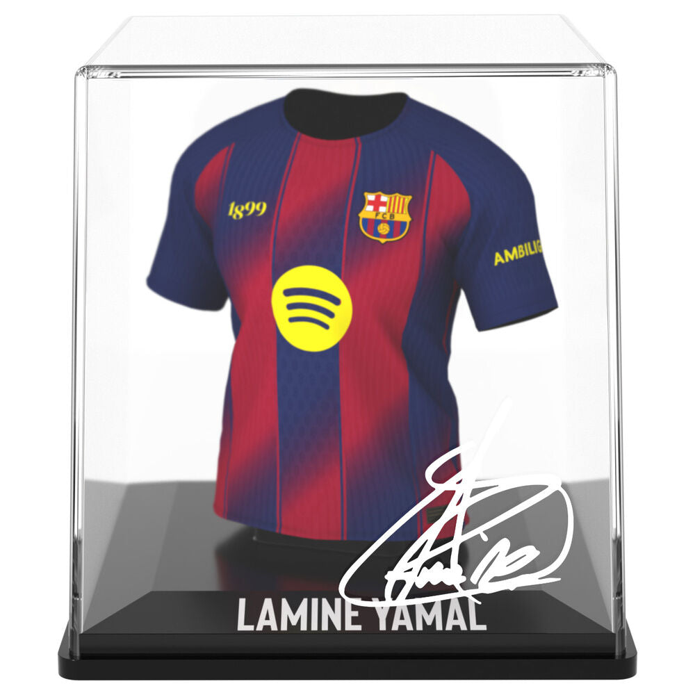 Mini Camiseta Lamine Yamal FC Barcelona 9.5 cm – Figura Oficial con Estuche, Edición Limitada