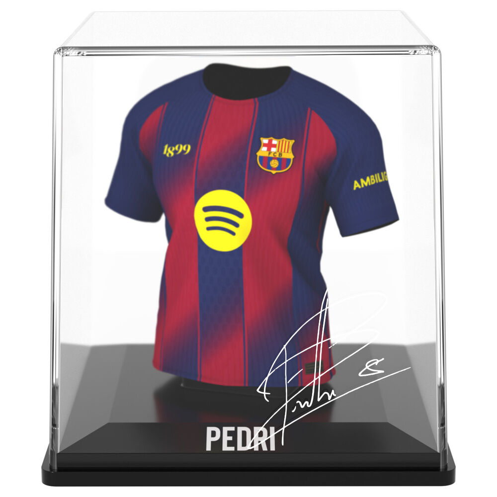 Mini Camiseta Pedri FC Barcelona 9.5 cm – Figura Coleccionable Oficial con Estuche, Edición Firmada