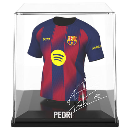 Mini Camiseta Pedri FC Barcelona 9.5 cm – Figura Coleccionable Oficial con Estuche, Edición Firmada