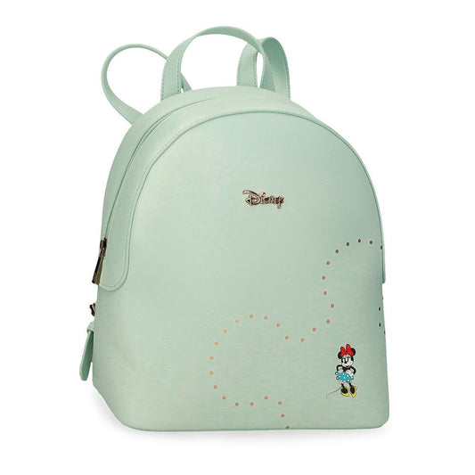 Mochila Luxe Minnie Disney 26cm – Mochila Premium Verde Pastel Oficial