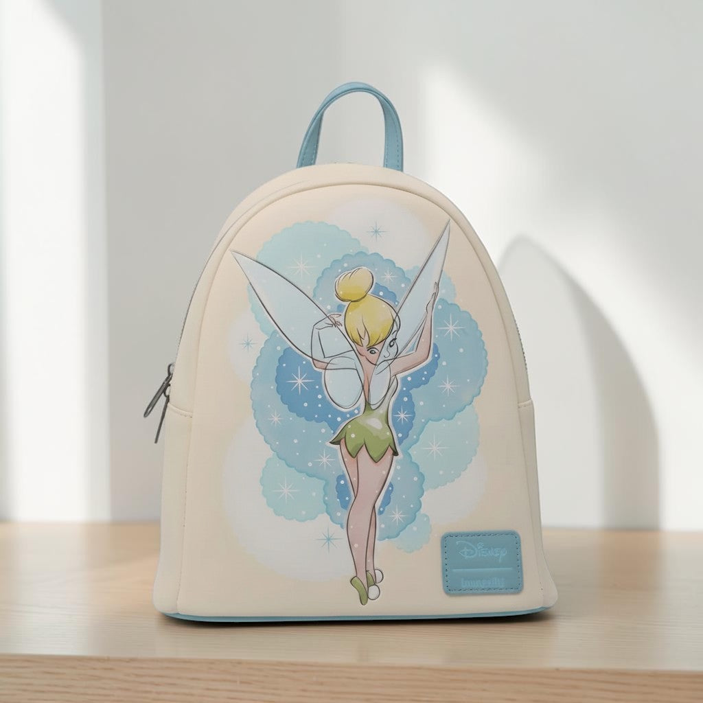 Mochila Tinker Deboss Campanilla Disney Loungefly 26cm – Mini Backpack Oficial