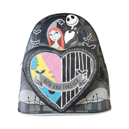 Mochila Jack y Sally Corazón Partido Loungefly 26cm – Pesadilla Antes de Navidad