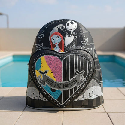 Mochila Jack y Sally Corazón Partido Loungefly 26cm – Pesadilla Antes de Navidad