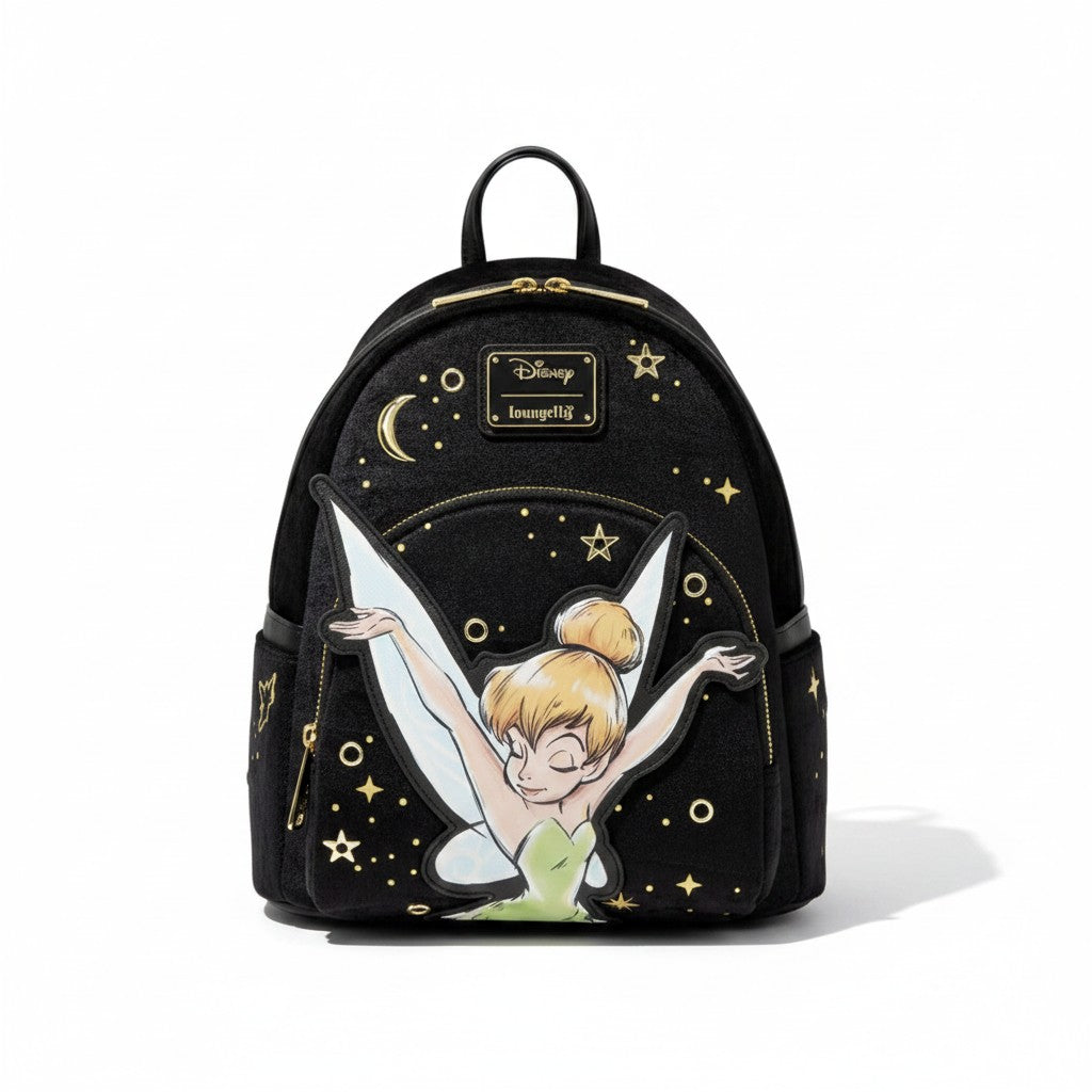 Mochila Tinker Bell Pixie Dust Velvet Disney Loungefly 26cm – Mini Backpack Premium