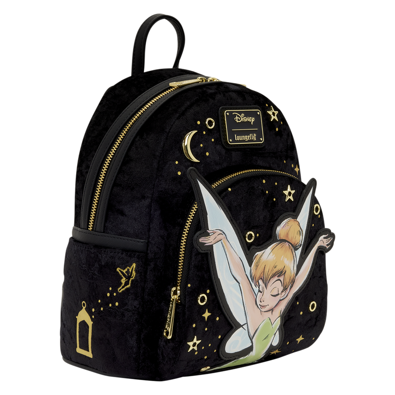 Mochila Tinker Bell Pixie Dust Velvet Disney Loungefly 26cm – Mini Backpack Premium