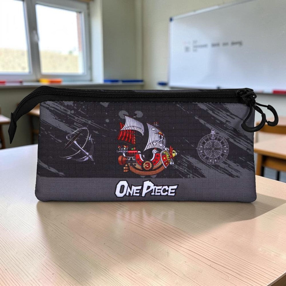 Portatodo Triple One Piece – Estuche 3 Compartimentos Anime Oficial