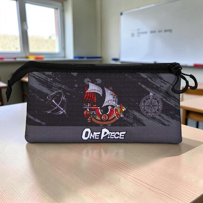 Portatodo Triple One Piece – Estuche 3 Compartimentos Anime Oficial