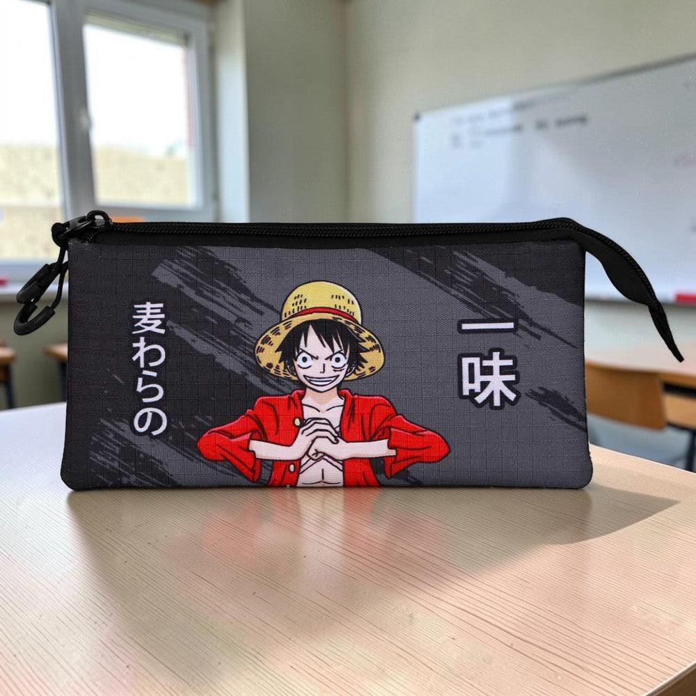 Portatodo Triple One Piece – Estuche 3 Compartimentos Anime Oficial