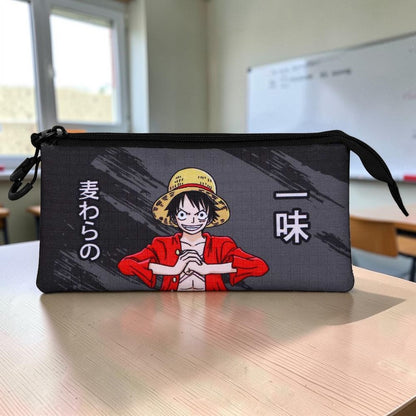 Portatodo Triple One Piece – Estuche 3 Compartimentos Anime Oficial