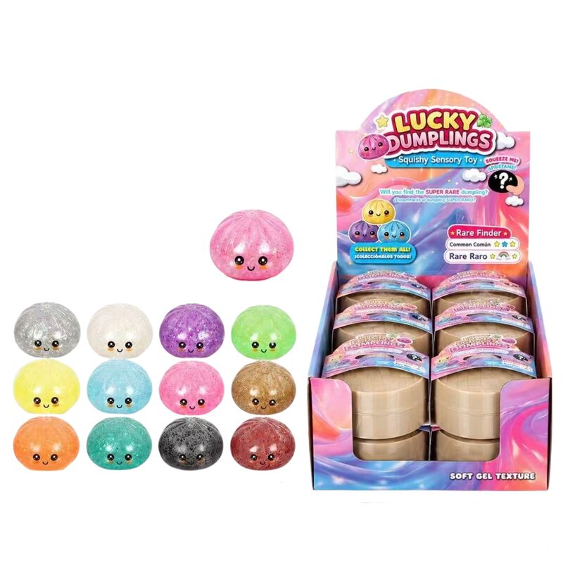Squishy Dumpling Purpurina Sorpresa 8,5cm – Juguete Antiestrés Elástico