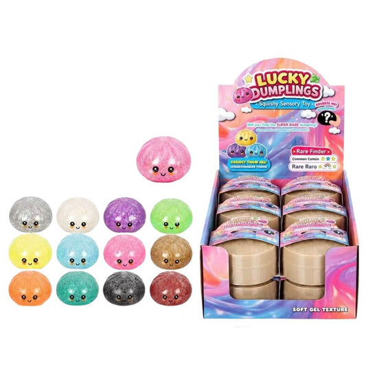 Squishy Dumpling Purpurina Sorpresa 8,5cm – Juguete Antiestrés Elástico